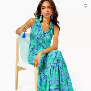 EUC Lilly Pulitzer Malone Maxi Dress in Keeping it Reel